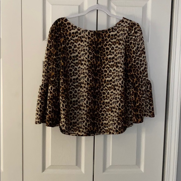 Leopard print balloon sleeve blouse - Picture 1 of 1